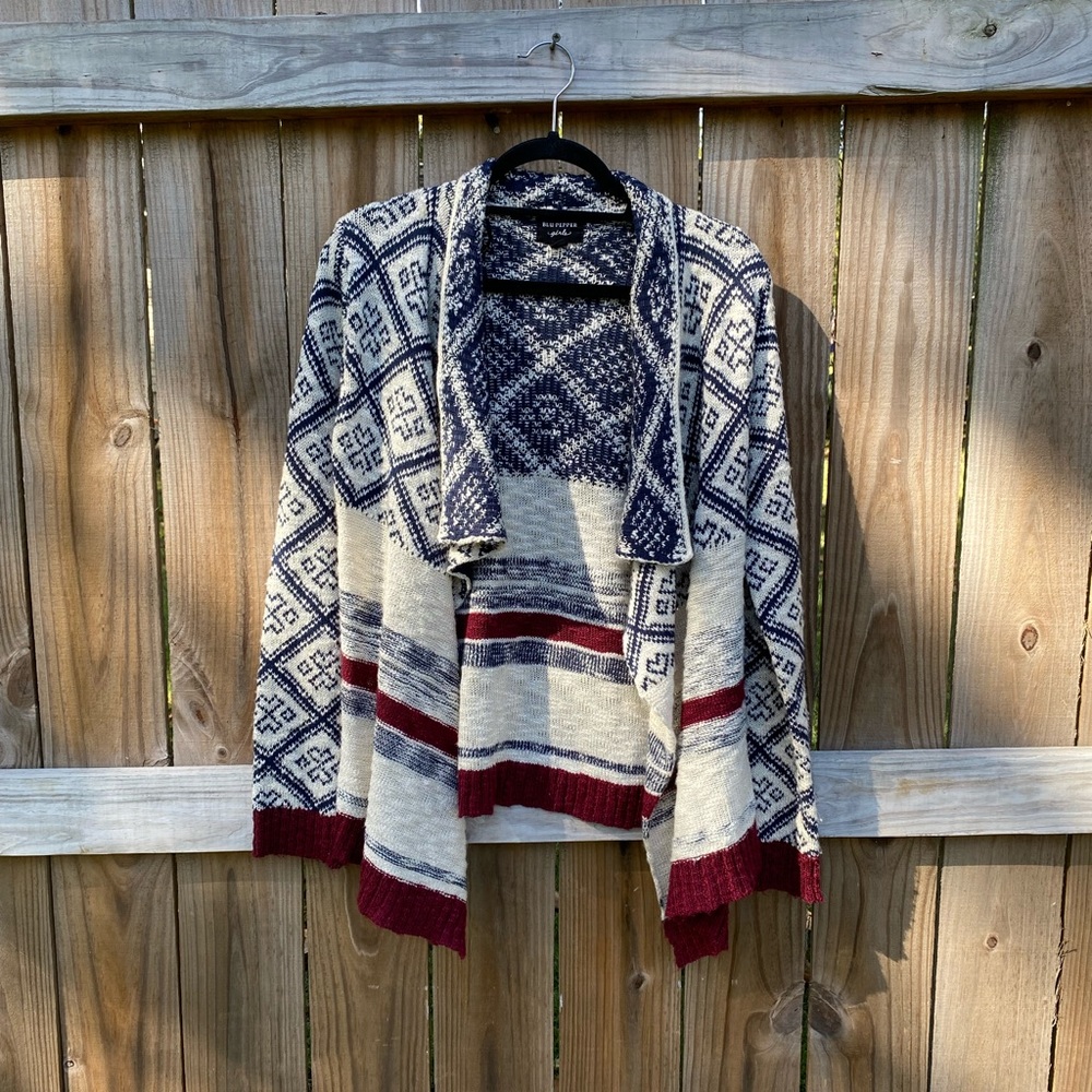 Blu Pepper Girls Tribal Acrylic Cardigan